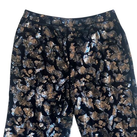 NWT Lafayette 148 Women’s Embellished Gates Bootcut Sequins Black Pants Size 14 - Picture 6 of 16